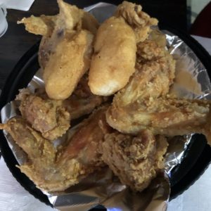 Shirley Mae’s chicken wings are billed as jumbo, and indeed they are size XXL.