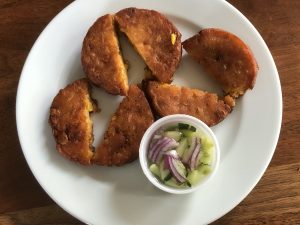 It's hard to resist Thai Cafe's crunchy, golden-brown deep-fried sweet corn cakes.