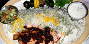 Salmon at Caspian Grill