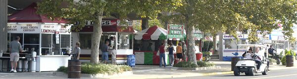 Food booths at the Fair