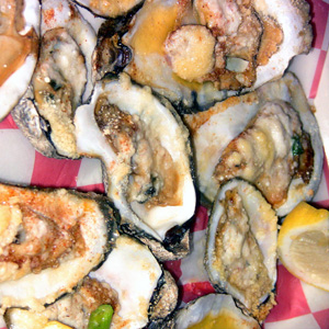 Baked oysters at Furlongs
