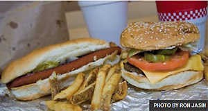 Five Guys dog and burger