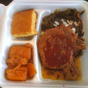 Soul Food plate at Lonnie's