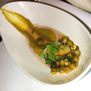 Curried chickpea puree