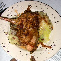 Slow-roasted rabbit