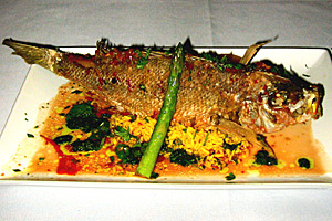 Crispy fish at Seviche