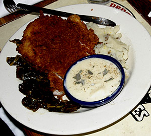 Pork chop at Westport General Store