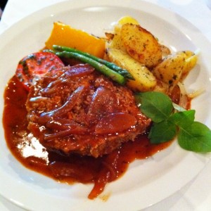 Venison meatloaf at Majid's