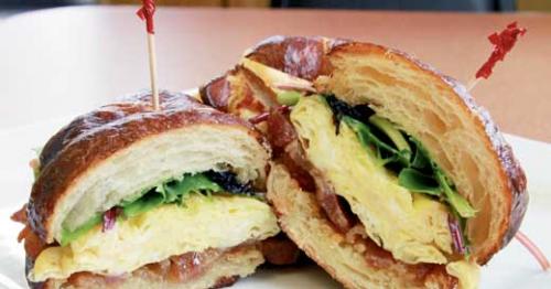 Breakfast sandwich at SuperChef's. LEO photo by Ron Jasin.