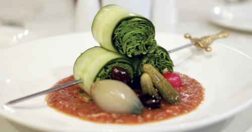 Spinach salad at Henry's Place. LEO Photo by Ron Jasin.