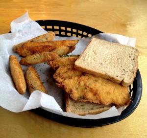 Fried scrod on rye at Fish-Fry House.