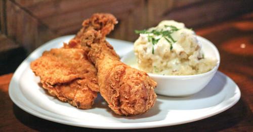 Fried chicken at Village Anchor. LEO photo by Frankie Steele