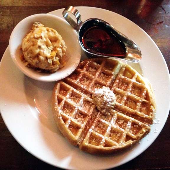 Belgian waffle at Selena's