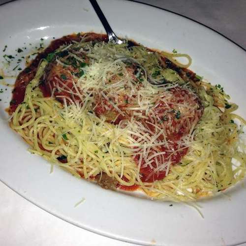 Spaghetti and meatballs at Martini Italian Bistro