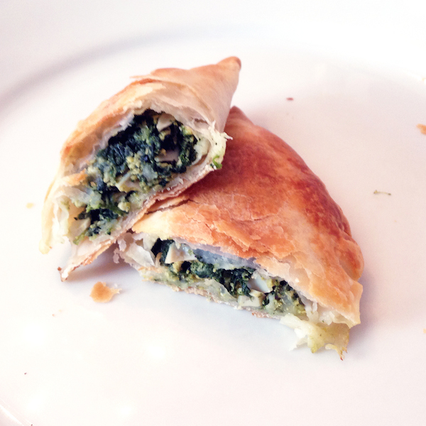 Spinach empanada at Gara Empanadas