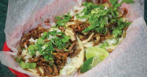 Tacos "hecho a mano" at Chapinlandia. LEO photo by Frankie Steele.