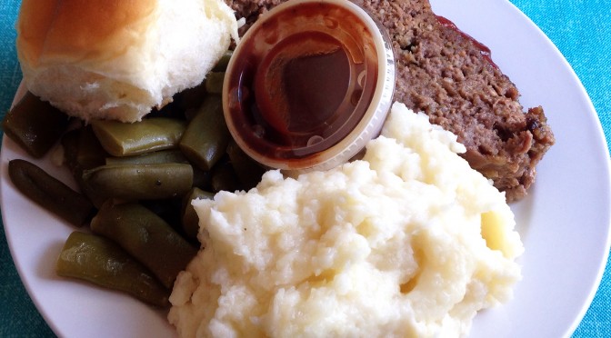 Meat loaf blue plate special at Cottage Cafe.