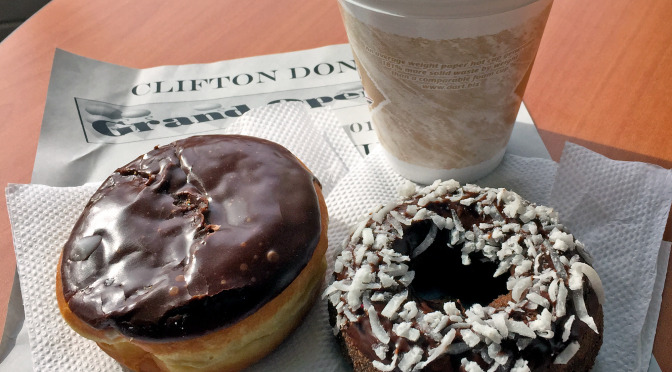 Donuts and coffee at Clifton Donuts