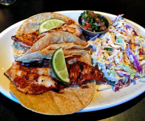 Blackened fish tacos at Uptown Cafe.