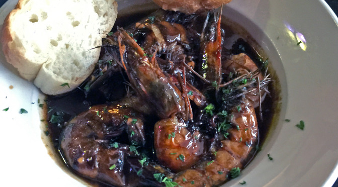 The New Orleans-style BBQ shrimp at Roux