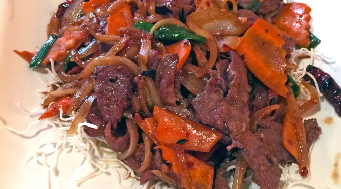 Tea Station Chinese Bistro's Mongolian Lamb