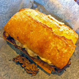 A half-size beef sub at The Post.