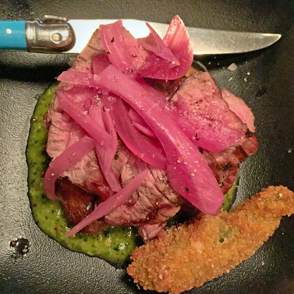 The steak padron Chimichurri at Artesano