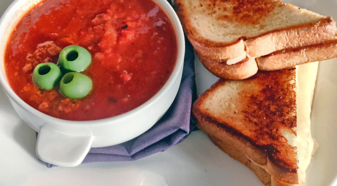 Butchertown Grocery's grilled cheese with tomato soup