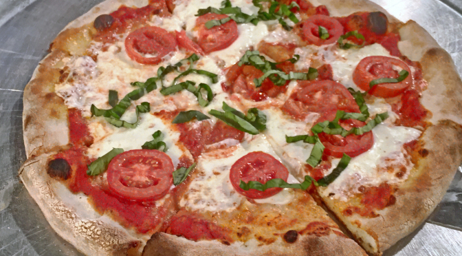 A 14-inch Pizza Margherita at North End Slice