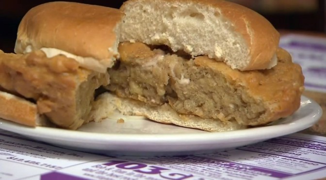 Real brain sandwich from Evansville’s Hilltop Inn (not a fake)