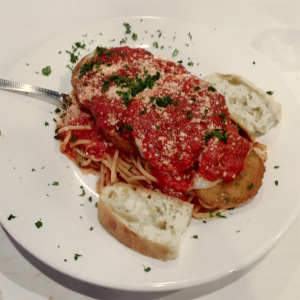 Eggplant Parm at Silvio's, with marinara, of course!