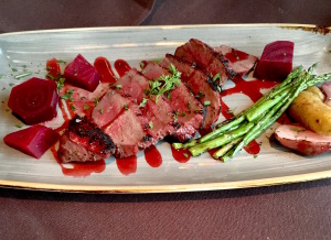 La Chasse’s wood-grilled elk tenderloin.