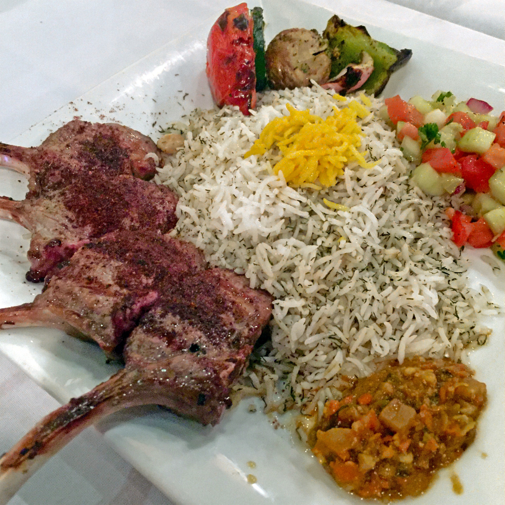 The Rack of Lamb at Saffron's.