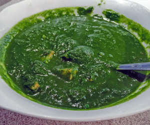 Palak Paneer, spinach and Indian cheese curry at Bawerchi