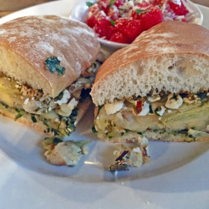 Thistle Boom, a roasted artichoke sandwich at Eiderdown.