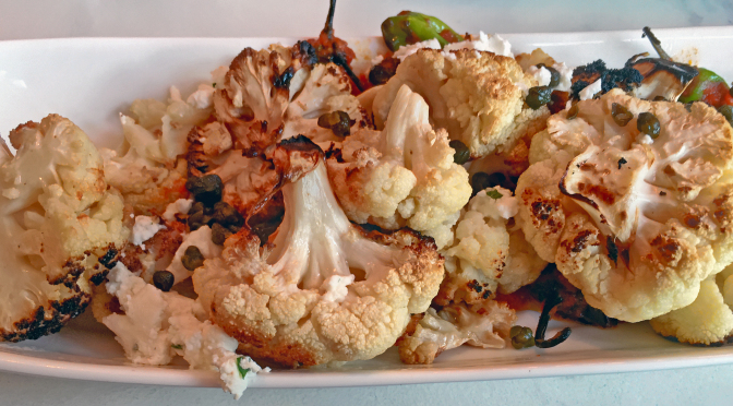 Roasted cauliflower at Brooklyn and the Butcher.