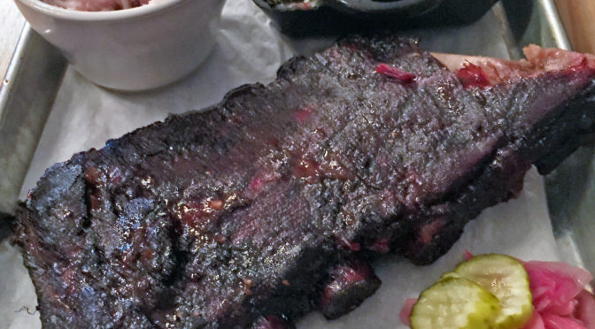 Bourbon glazed pork rib at Red Barn Kitchen.