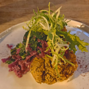 Lemon-and-paprika fried chicken thigh at Fat Lamb.