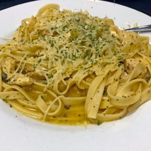 Loui Loui’s lemon-pepper chicken pasta.