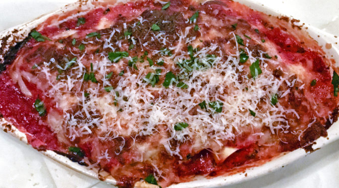 Hearty baked manicotti at Ciao.