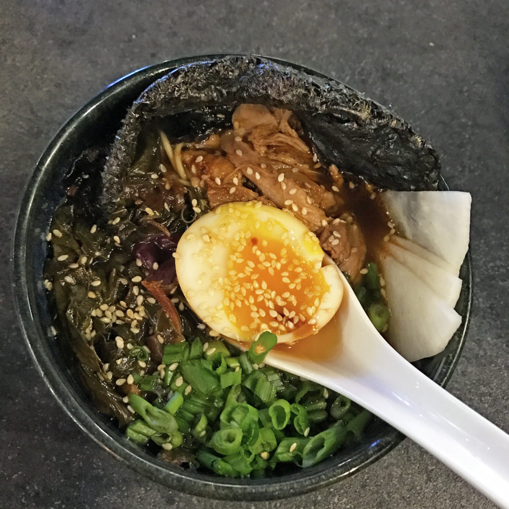 Mirin’s shoyu ramen with roasted duck.