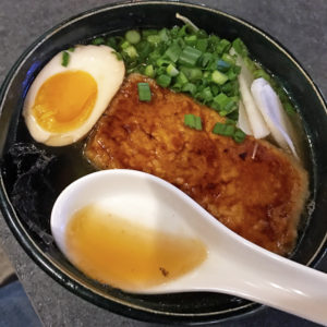 Veggie ramen with crisp-fried tofu at Mirin.