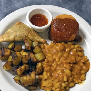 Nigerian appetizer combo plate at Funmi’s.