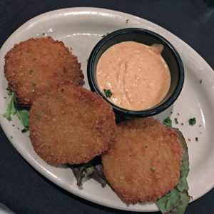 The Blackstone Grille’s fried green tomatoes.