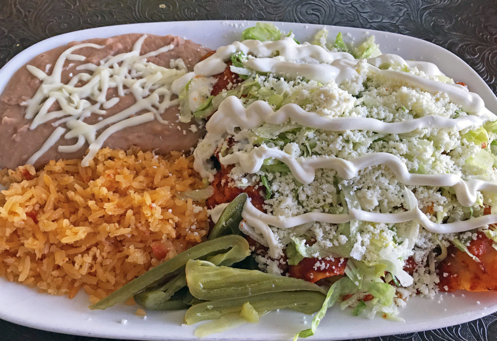 Las Gorditas enchiladas de papa.