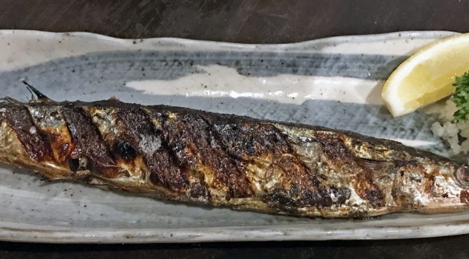 Hiko-A-Mon’s grilled sanma, mackerel pike.