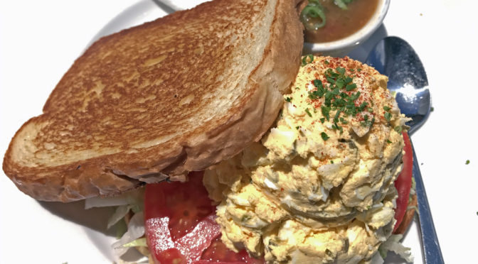 Pop’s poppin’ egg salad sandwich at Wild Eggs.