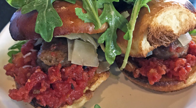 Cuvée Wine Table’s Kentucky lamb sliders.