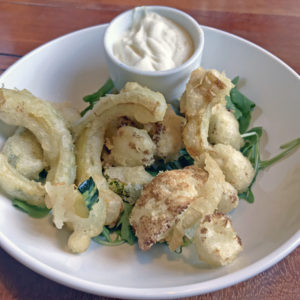 Fritto misto, crisply fried mixed veggies at Lupo. 