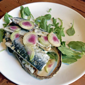 Fresh sardines on Blue Dog pugliese at Lupo.